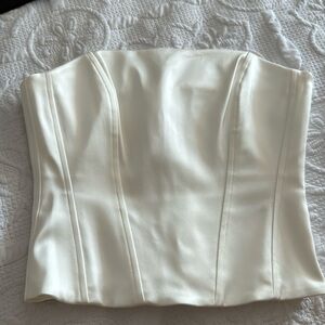 Satin white bustier Wilfred XS